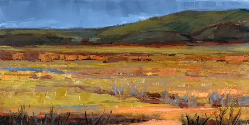 Medina Lake 3-25 by artist Marjorie Lindsay